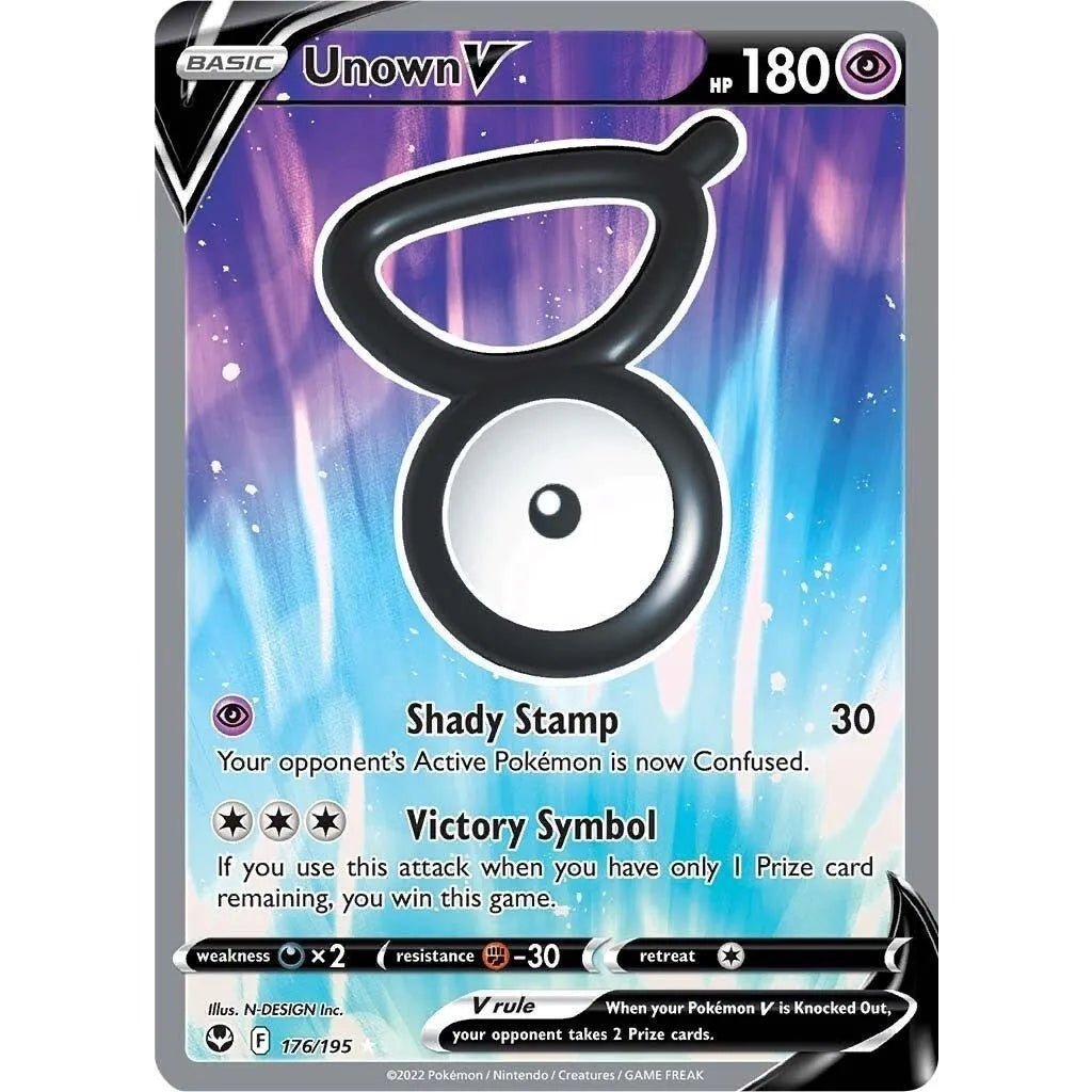 Unown V (Full Art) (176/195) (SWSH12: Silver Tempest) in Malta | LAB7