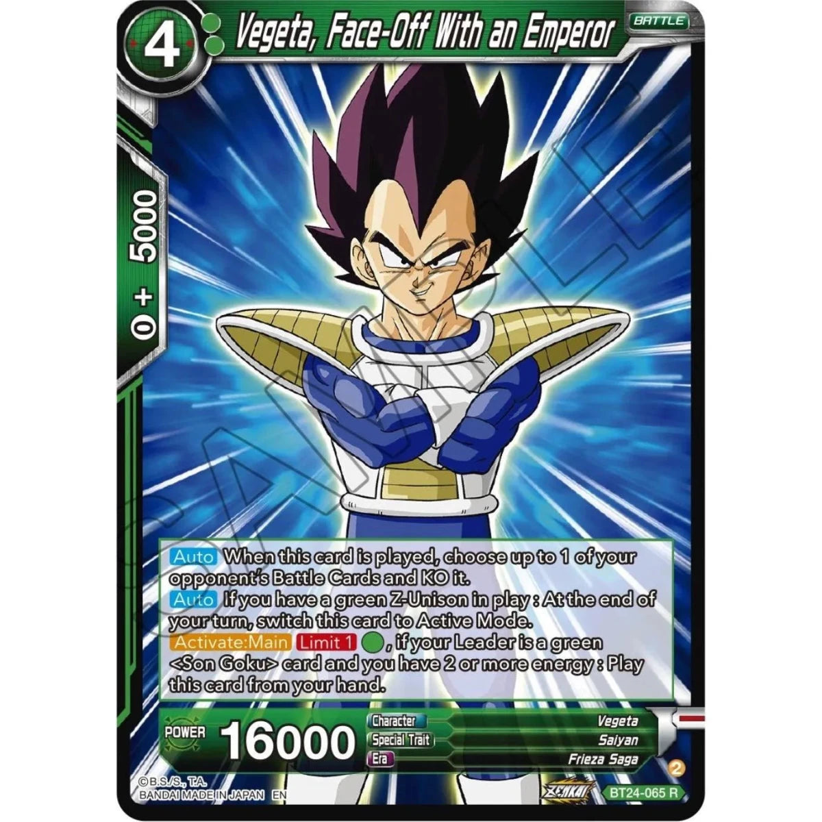 Vegeta, Face-Off With an Emperor (BT24-065) (Beyond Generations) in Malta | LAB7