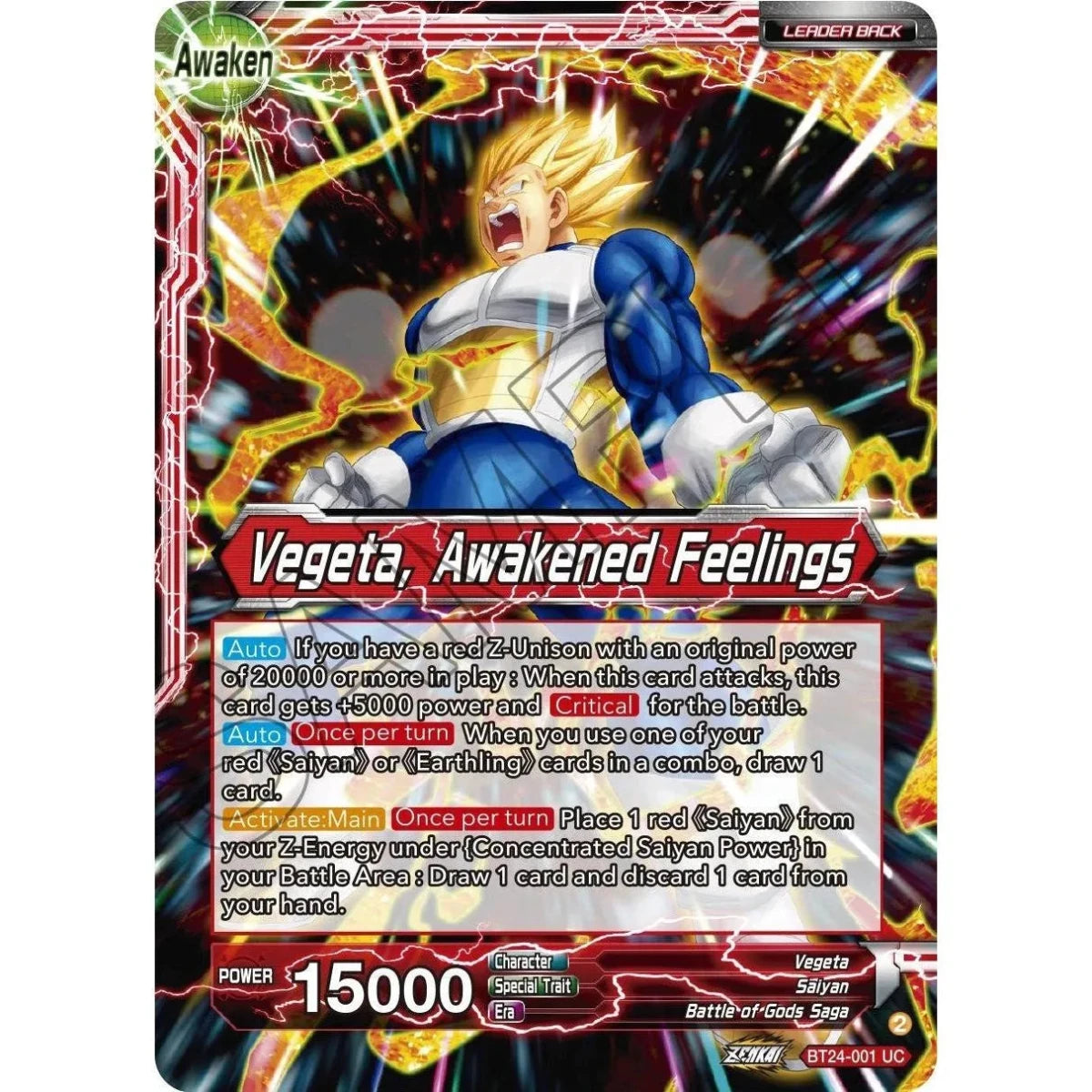 Vegeta // Vegeta, Awakened Feelings (BT24-001) (Beyond Generations) in Malta | LAB7