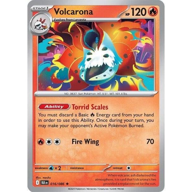 Pokemon Volcarona (016/086) (SV: Black Bolt) by LAB7 Malta, Europe