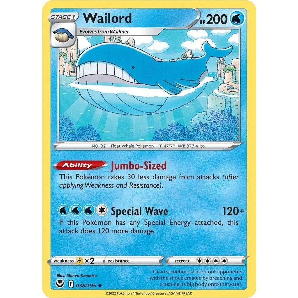 Wailord (038/195) (SWSH12: Silver Tempest) in Malta | LAB7