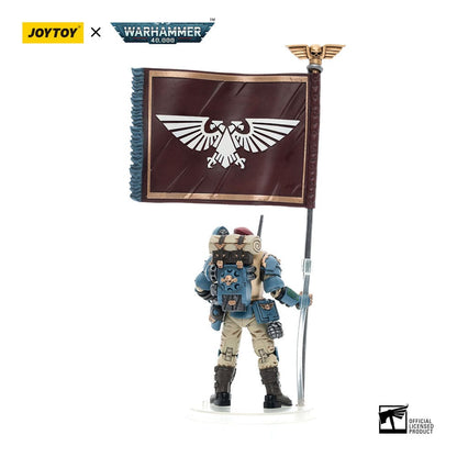 Joy Toy - Warhammer 40k Action Figure 1/18 Astra Militarum Tempestus Scions Command Squad 55th Kappic Eagles Banner Bearer 12 cm