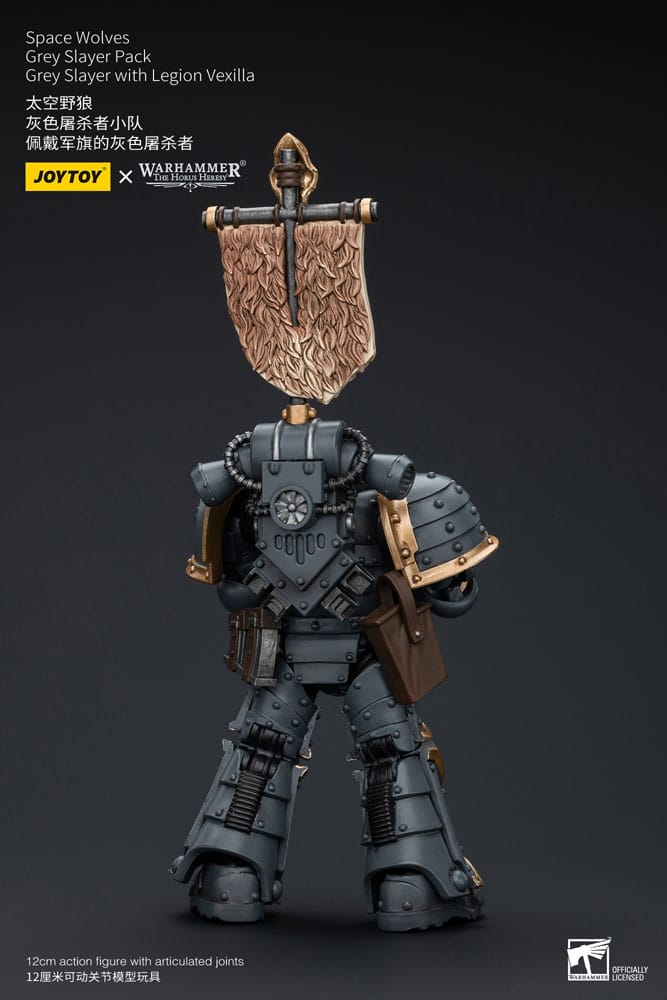 Joy Toy - Warhammer The Horus Heresy Space Wolves Grey Slayer w/ Legion Vexilla