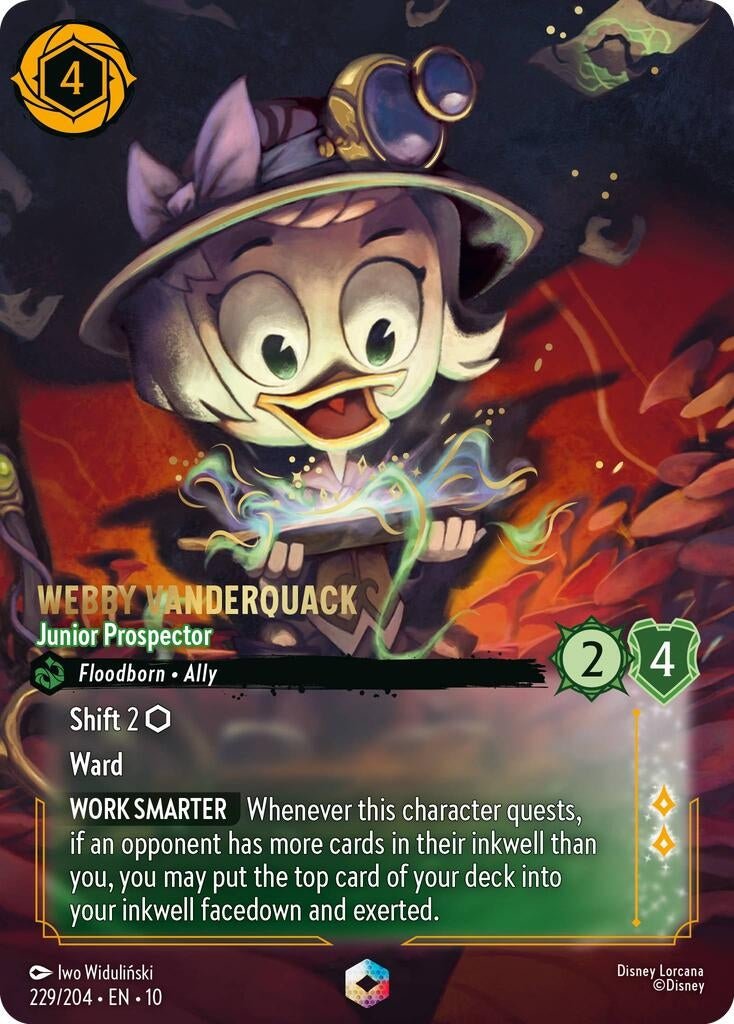 Webby Vanderquack - Junior Prospector (Enchanted) (229/204) (Whispers in the Well) in Malta | LAB7