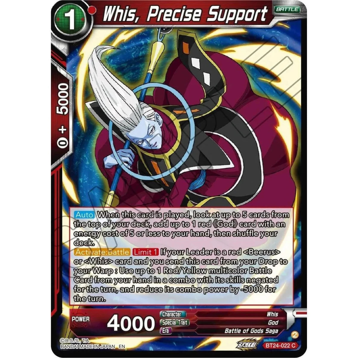 Whis, Precise Support (BT24-022) (Beyond Generations) in Malta | LAB7