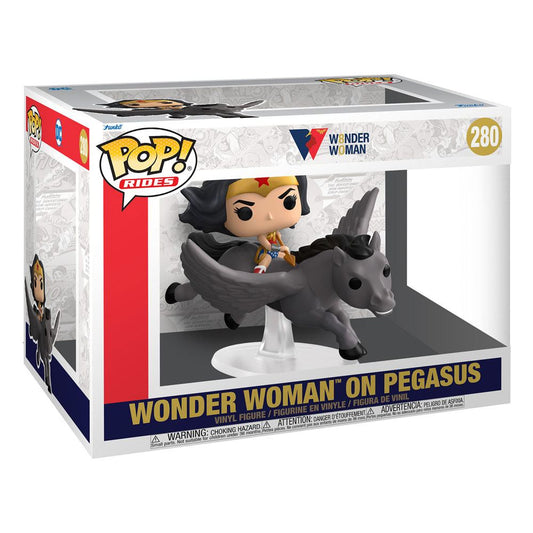 Funko - Wonder Woman with Pegasus 80th Anniversary Pop! Rides 280