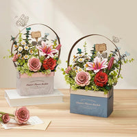 Wooden Flower Basket DIY 3D Puzzle (428 Pieces) in Malta | LAB7