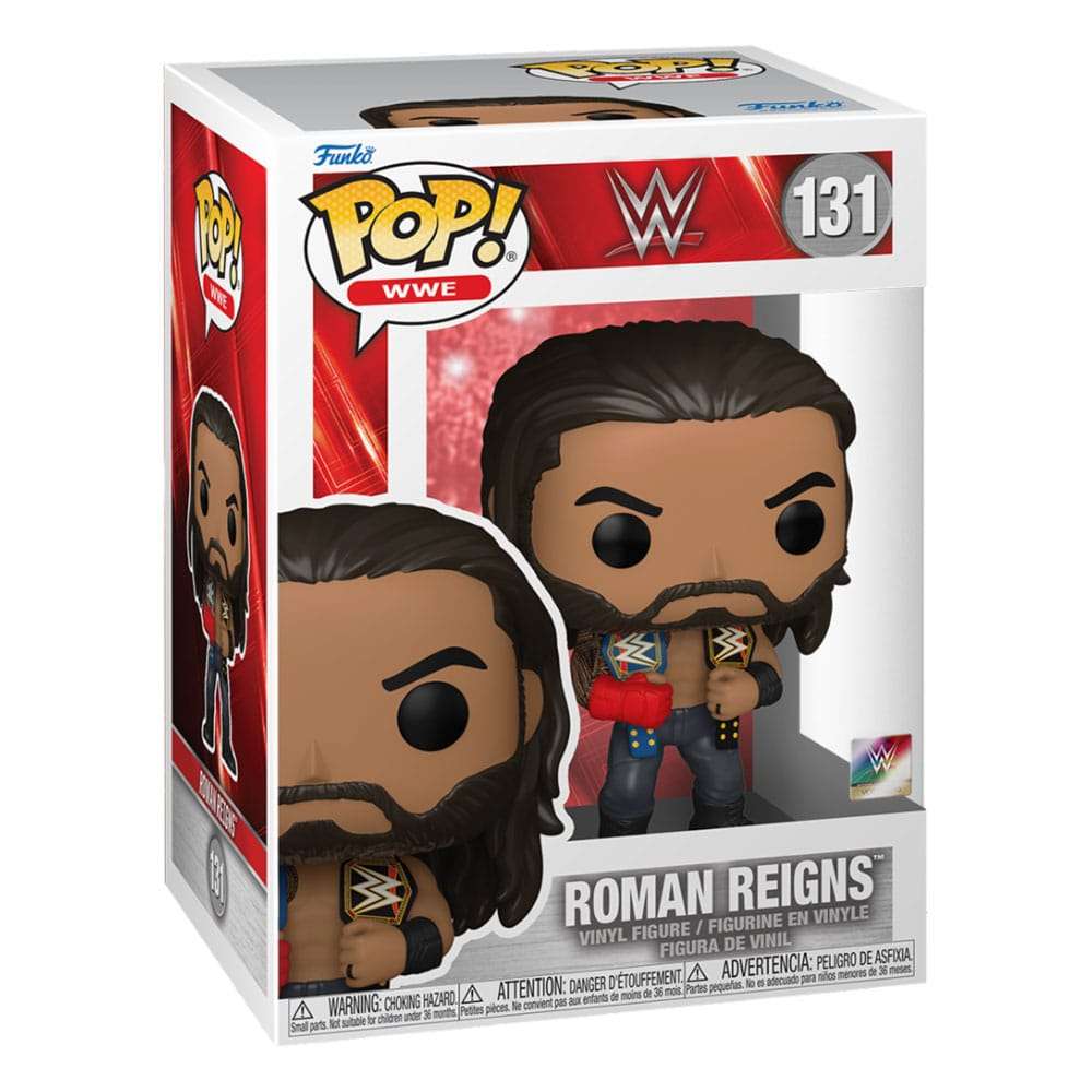 WWE - Roman Reigns with Two Championship Belts Pop! Vinyl Figure by LAB7 Malta, Europe