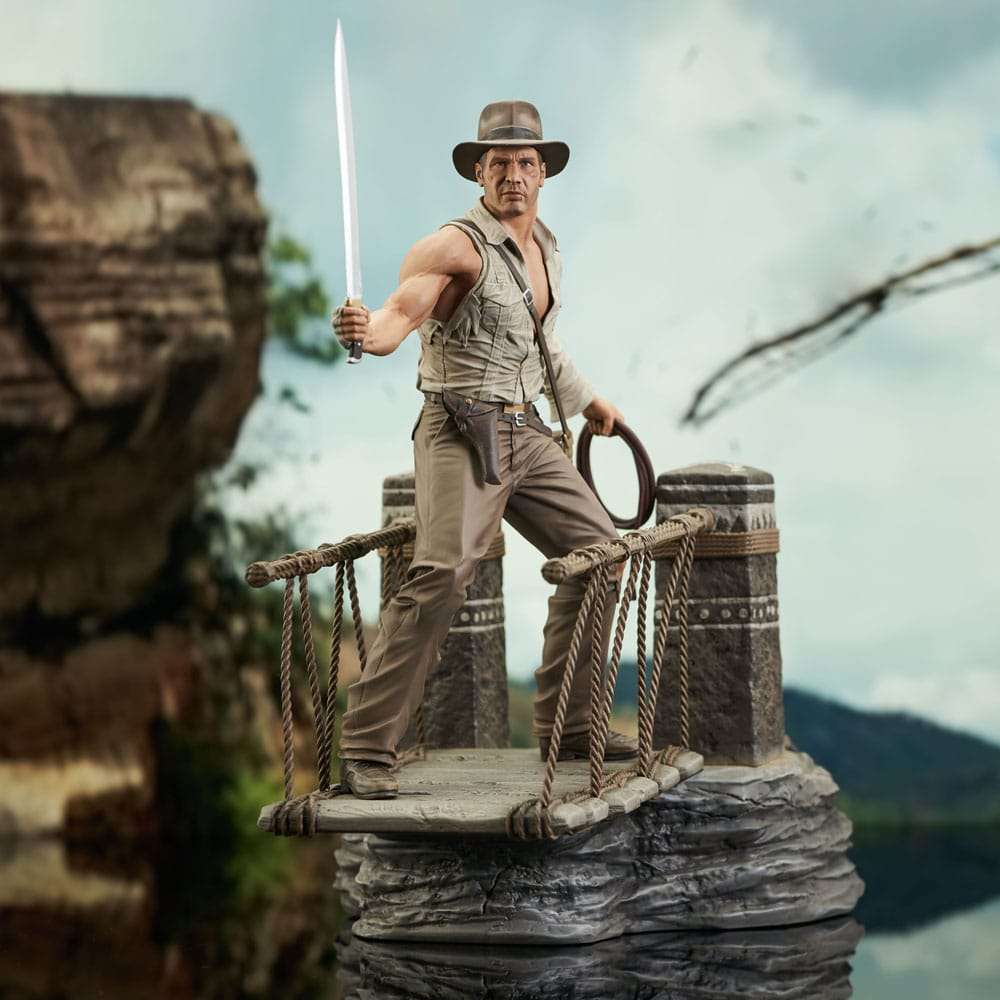 Diamond Select Indiana Jones and the Temple of Doom Deluxe Gallery PVC Statue Rope Bridge 28 cm by LAB7 Malta