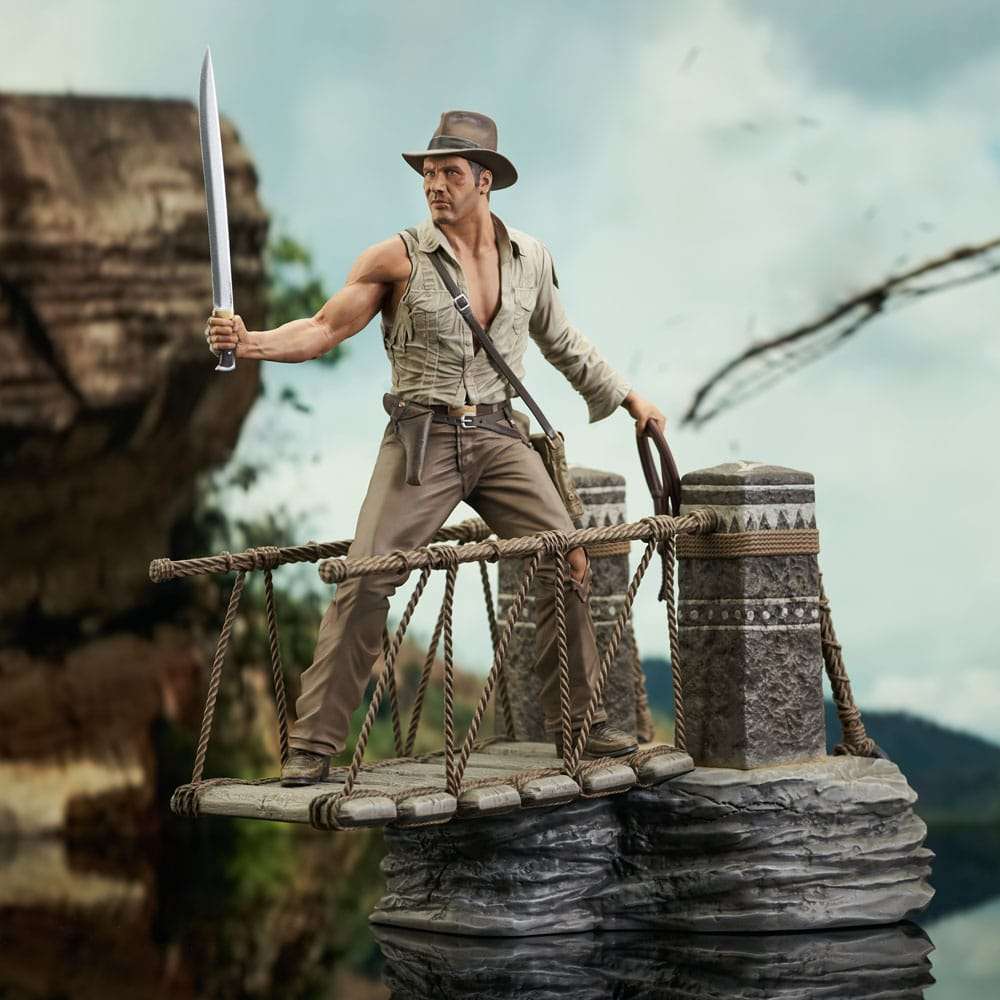 Diamond Select Indiana Jones and the Temple of Doom Deluxe Gallery PVC Statue Rope Bridge 28 cm by LAB7 Malta