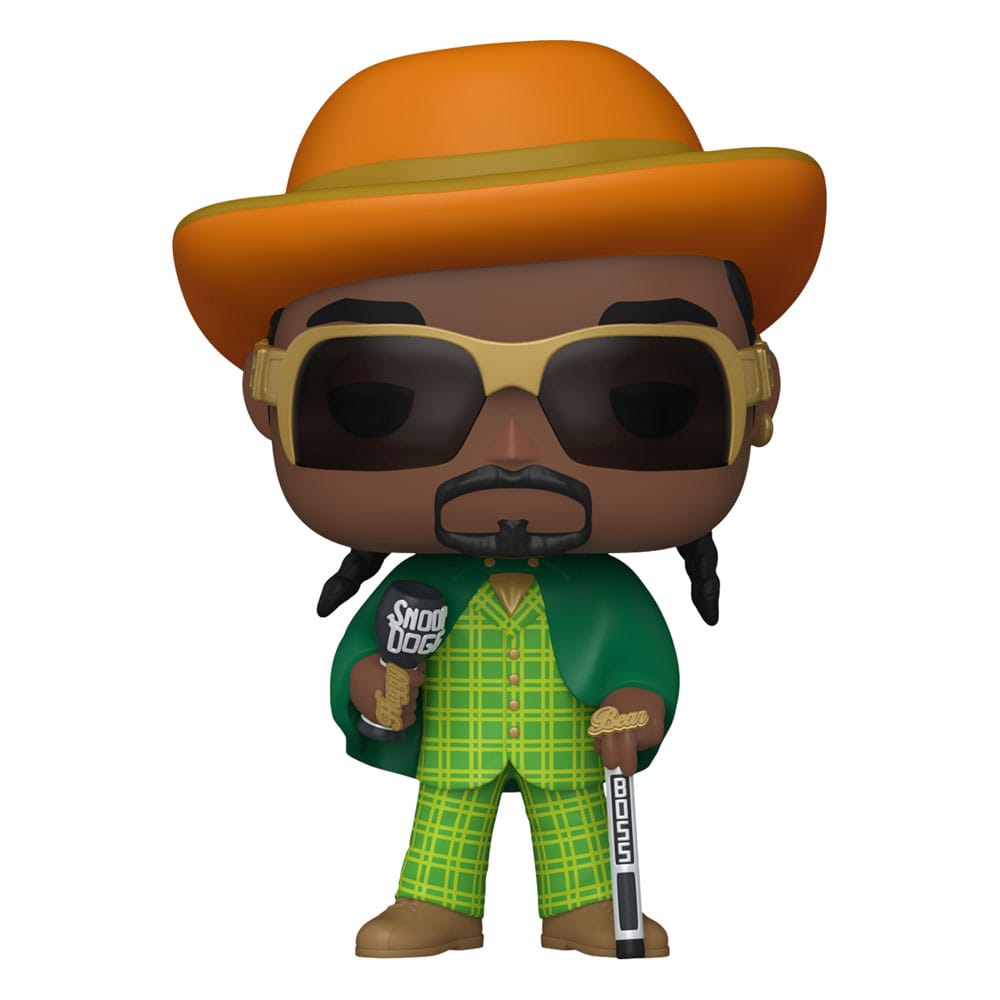 Funko Pop! vinyl figure of a character with an orange hat, sunglasses, green jacket, and plaid pants on a white background.