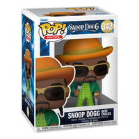 Funko Pop! vinyl figure packaging featuring Snoop Dogg with a chalice.
