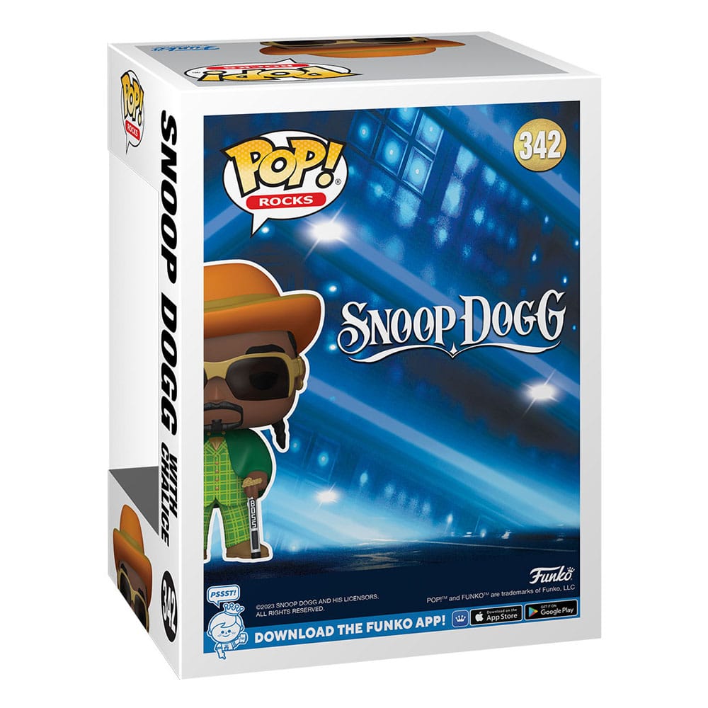 Funko Pop! Rocks Snoop Dogg figure packaging on a white background