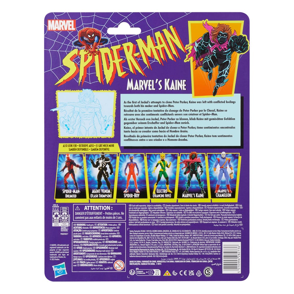 Hasbro Marvel Legends Retro Spider-Man Marvel's Kaine Action Figure 15cm