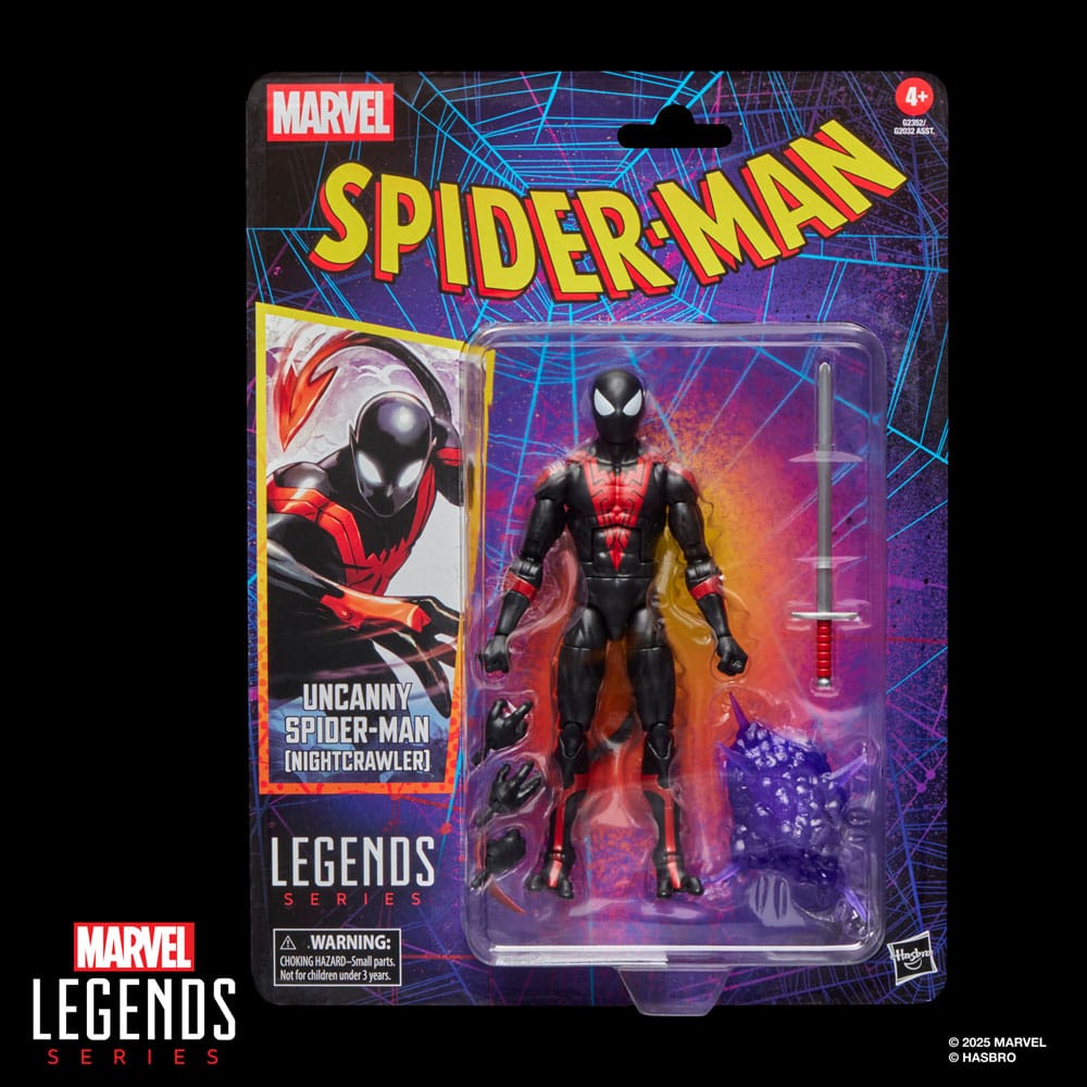 Hasbro Marvel Legends Retro Uncanny Spider-Man Nightcrawler Action Figure 15cm