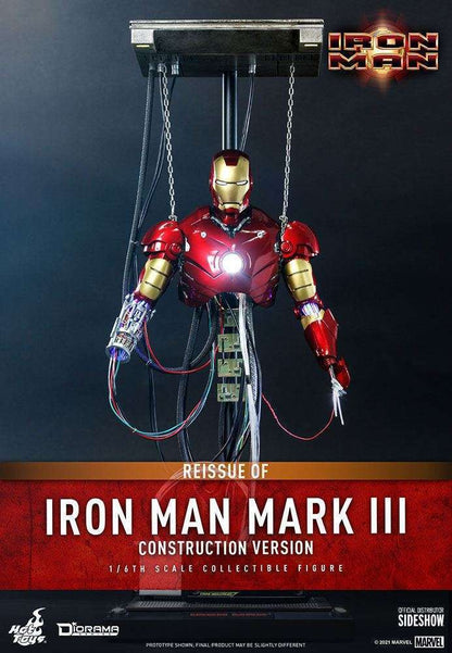 Hot Toys Iron Man Movie Masterpiece Action Figure 1/6 Iron Man Mark III (Construction Version) 39 cm by LAB7 Malta