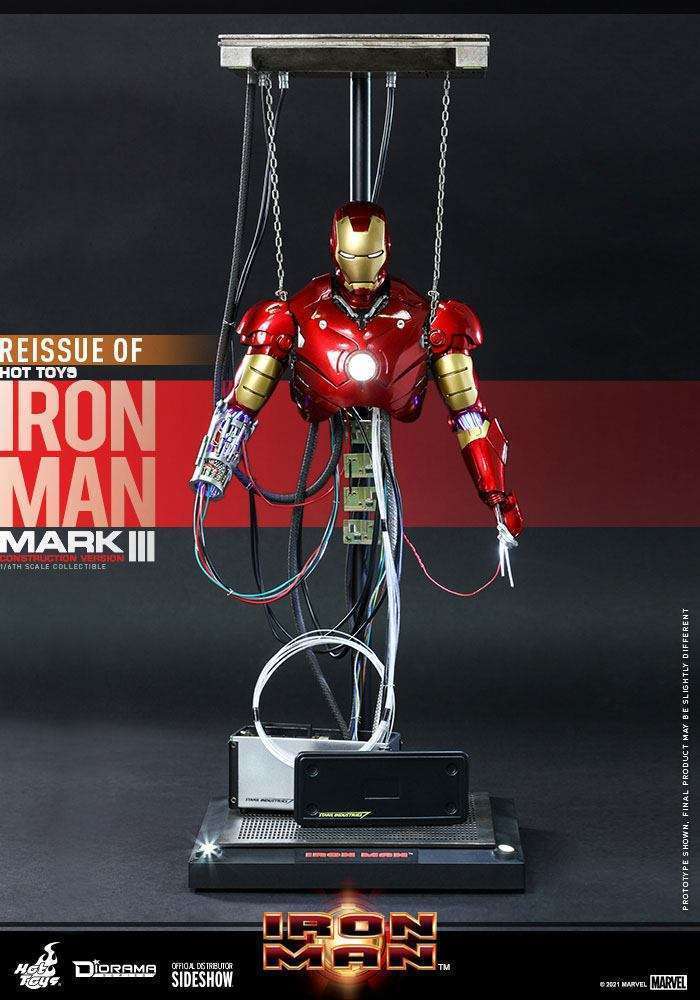 Hot Toys Iron Man Movie Masterpiece Action Figure 1/6 Iron Man Mark III (Construction Version) 39 cm by LAB7 Malta