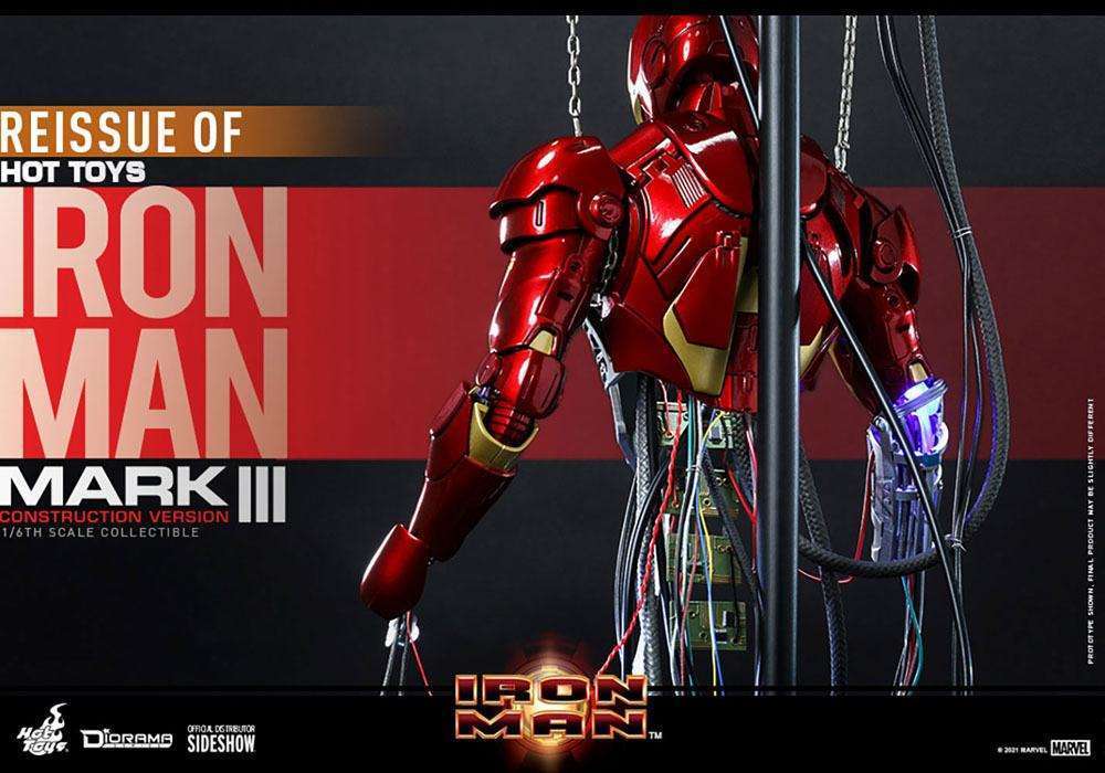 Hot Toys Iron Man Movie Masterpiece Action Figure 1/6 Iron Man Mark III (Construction Version) 39 cm by LAB7 Malta