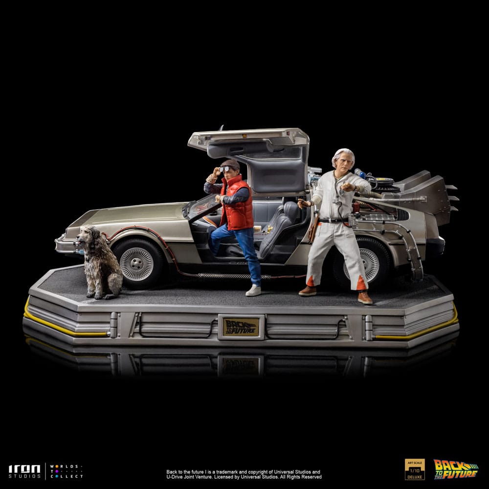 Iron Studios Back to the Future Art Scale Statue 1/10 DeLorean Full Set 23 cm by LAB7 Malta