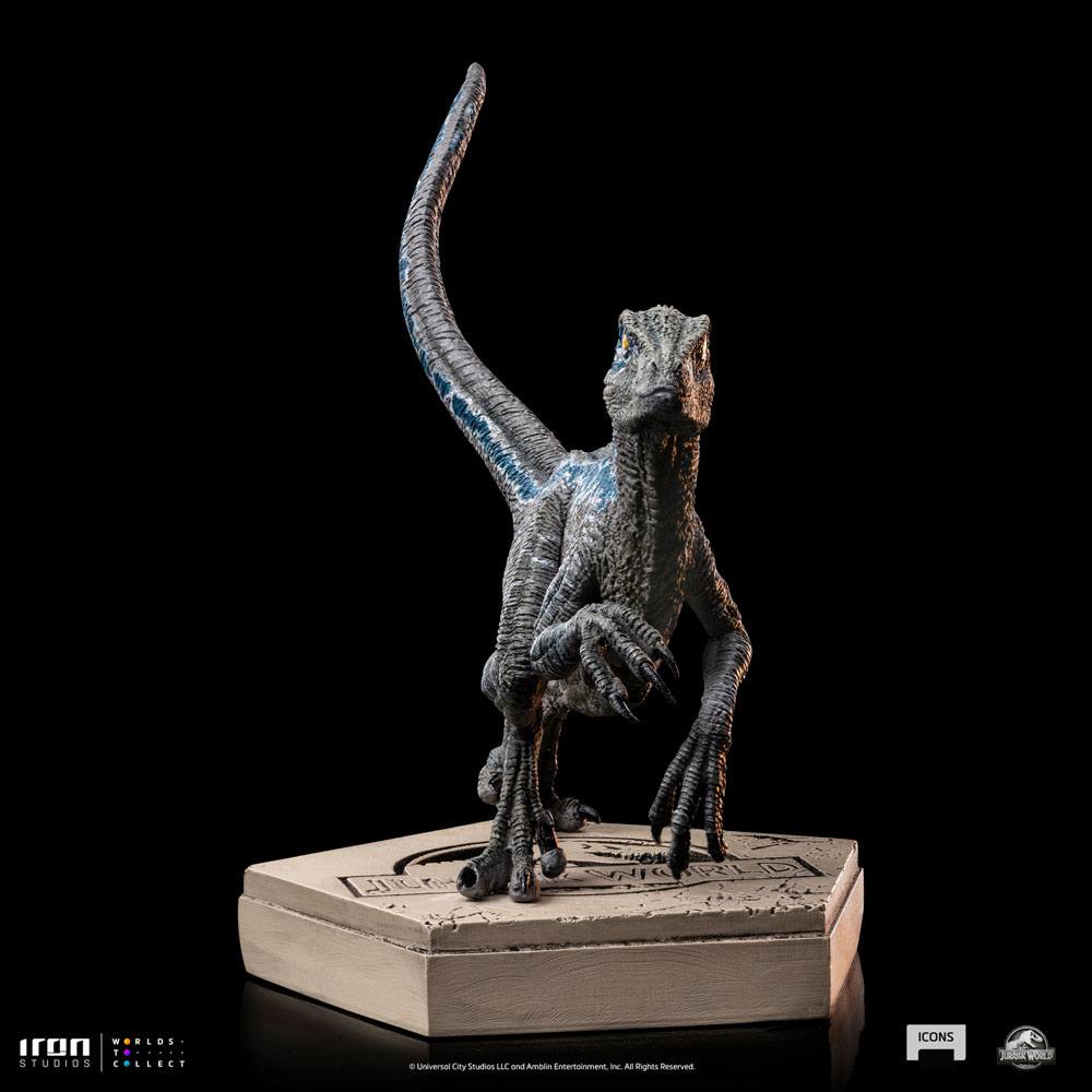 Iron Studios Jurassic World Icons Statue Velociraptor Blue 9 cm by LAB7 Malta