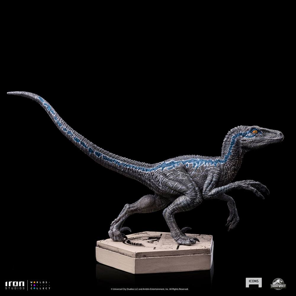 Iron Studios Jurassic World Icons Statue Velociraptor Blue 9 cm by LAB7 Malta