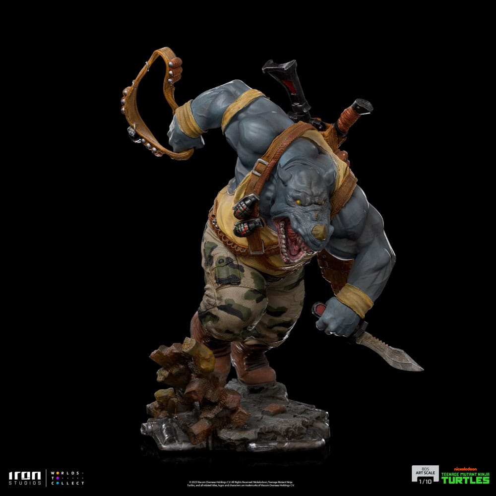 Iron Studios Teenage Mutant Ninja Turtles BDS Art Scale Statue 1/10 Rocksteady 24 cm by LAB7 Malta