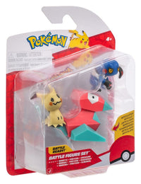 Jazwares Pokémon Battle Figure 3-Pack Mimikyu, Porygon & Croagunk