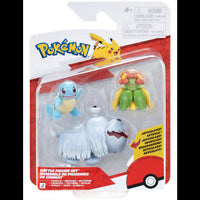 Jazwares Pokémon Battle Figure 3-Pack Squirtle, Greavard & Bellossom