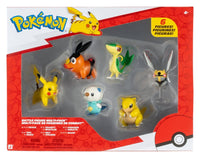 Jazwares Pokémon Battle Figure 6-Pack Pikachu, Snivy, Sandshrew, Ninjask, Tepig & Oshawott