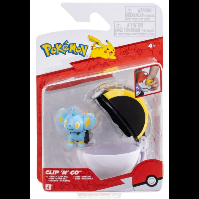 Jazwares Pokémon Clip 'n' Go Shinx & Ultra Ball Action Figure Set