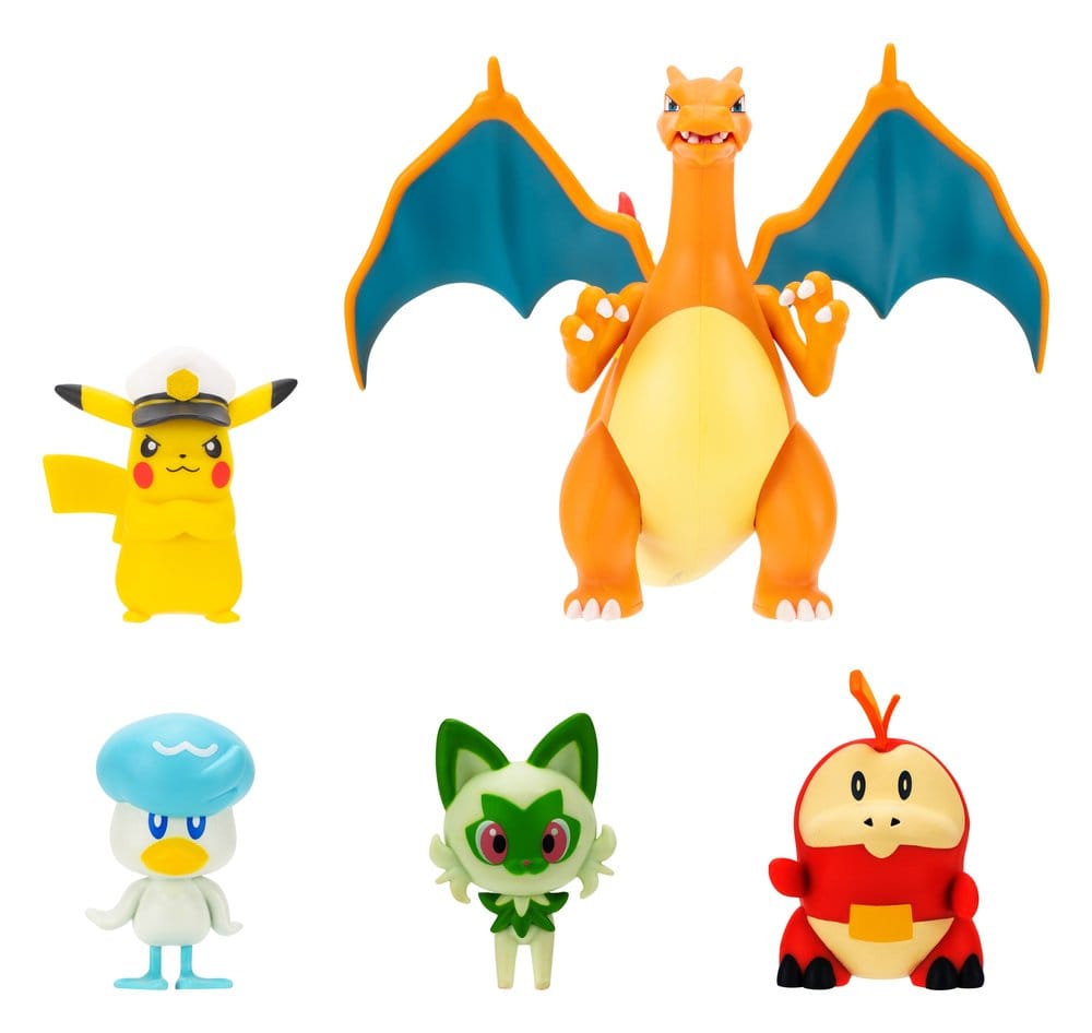 Jazwares Pokémon Battle Figure Multi-Pack 5 Figures & Flame Effect