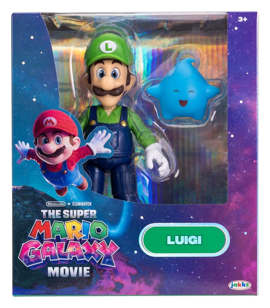 Jakks Pacific The Super Mario Galaxy Movie Luigi 13cm Action Figure