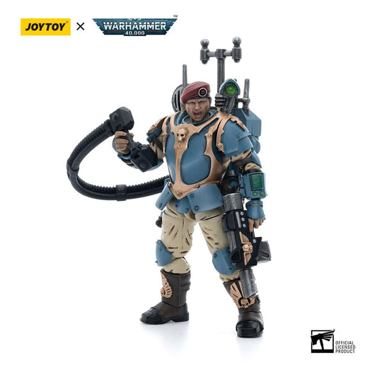 Warhammer 40k Action Figure 1/18 Astra Militarum Tempestus Scions Command Squad 55th Kappic Eagles Vox Operator 12 cm