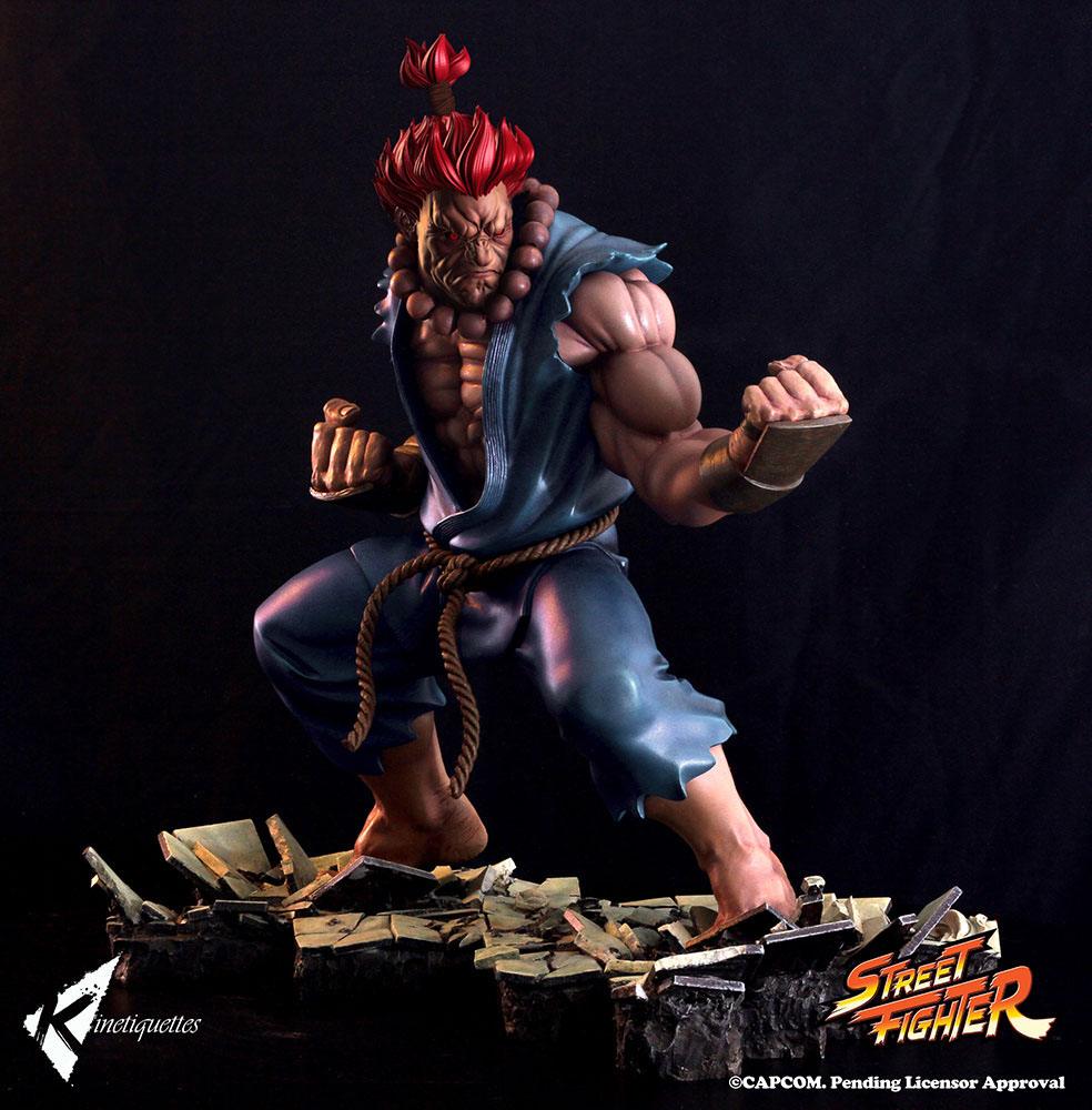 Kinetiquettes Street Fighter Diorama Akuma EX Alpha 45 cm by LAB7 Malta