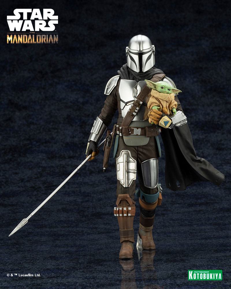 Kotobukiya Star Wars The Mandalorian ARTFX Statue 1/10 Mandalorian & Grogu with Beskar Staff 18 cm - Damaged packaging by LAB7 Malta