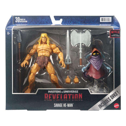 Mattel Masters of the Universe: Revelation Masterverse Action Figures 2022 Deluxe Savage He-Man & Orko 18 cm by LAB7 Malta