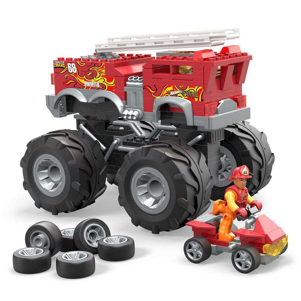 Mattel Hot Wheels Monster Trucks Mega Construx Construction Set HW 5-Alarm Monster Truck by LAB7 Malta