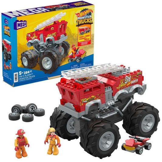 Mattel Hot Wheels Monster Trucks Mega Construx Construction Set HW 5-Alarm Monster Truck by LAB7 Malta