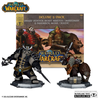 World of Warcraft 1/12 PVC Statue 2-Pack: Dwarf Hunter & Pandaren Monk