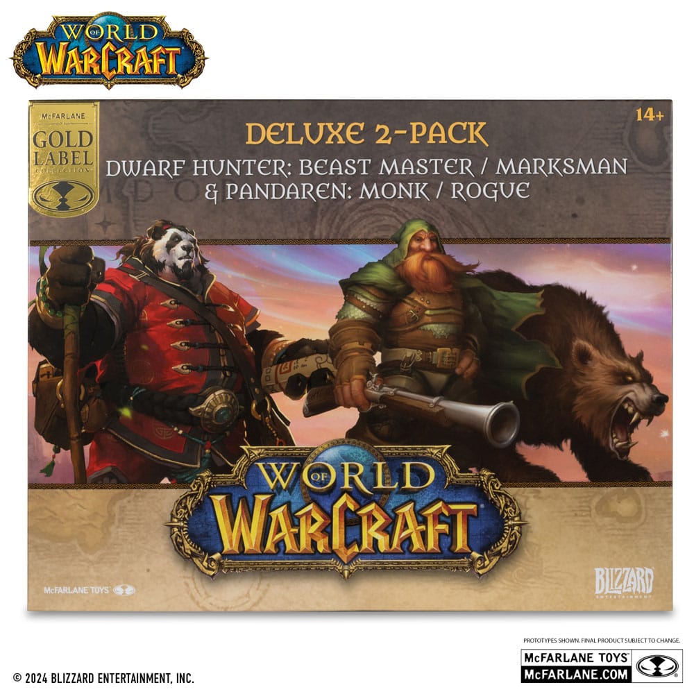 World of Warcraft 1/12 PVC Statue 2-Pack: Dwarf Hunter & Pandaren Monk