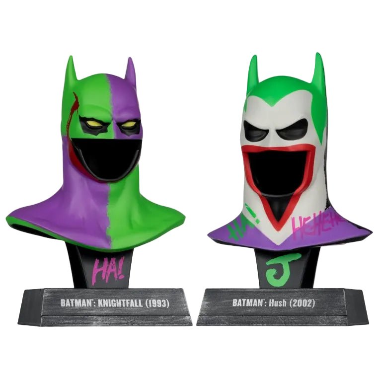 McFarlane DC Direct Batman Cowls Hush & Knightfall Jokerized Gold Label 1:3 Scale 2-Pack 18cm