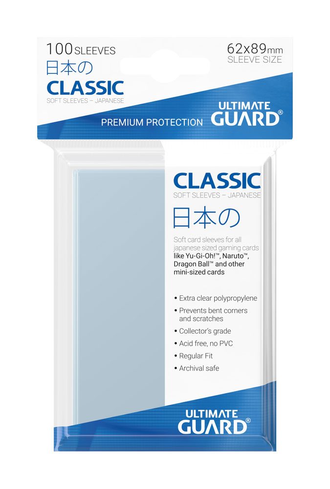 Ultimate Guard Classic Soft Sleeves Japanese Size Transparent (100) by LAB7 Malta